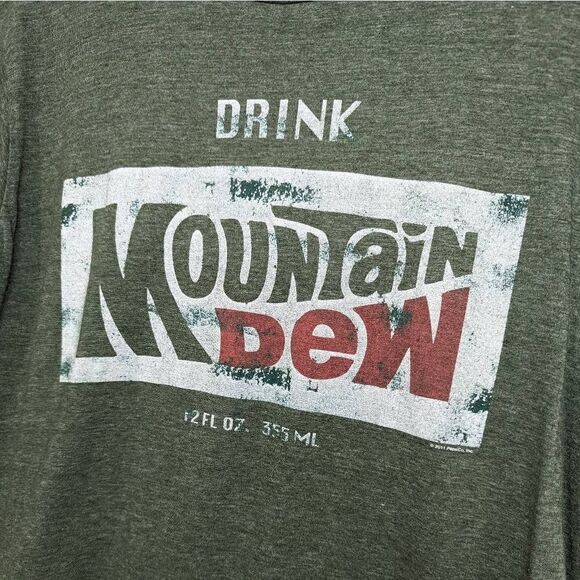 Savvy Brand Mountain Dew Graphic Print Green T-Shirt Men's Size Medium - Picture 2 of 4